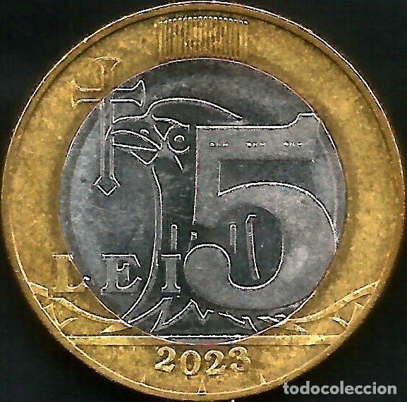 Monedas antiguas de Europa: MOLDAVIA 2023 - 5 LEI- KM 155 - SIN CIRCULAR