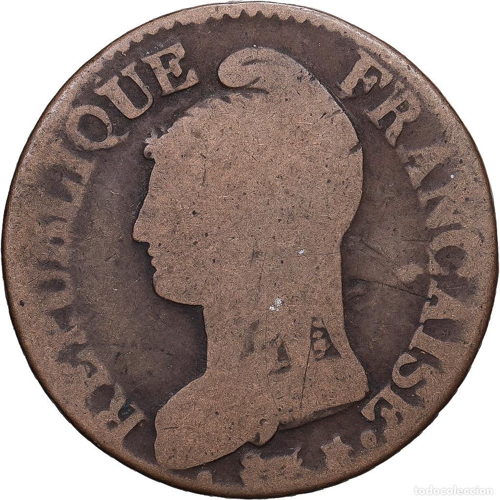 Monedas antiguas de Europa: [#1168262] Francia, 5 Centimes, Dupr&eacute;, AN 5, Paris, Cobre, BC