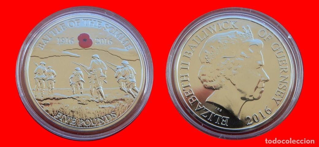 Monedas antiguas de Europa: 5 LIBRAS POUNDS 2016 SIN CIRCULAR GUERNESEY-10676SC