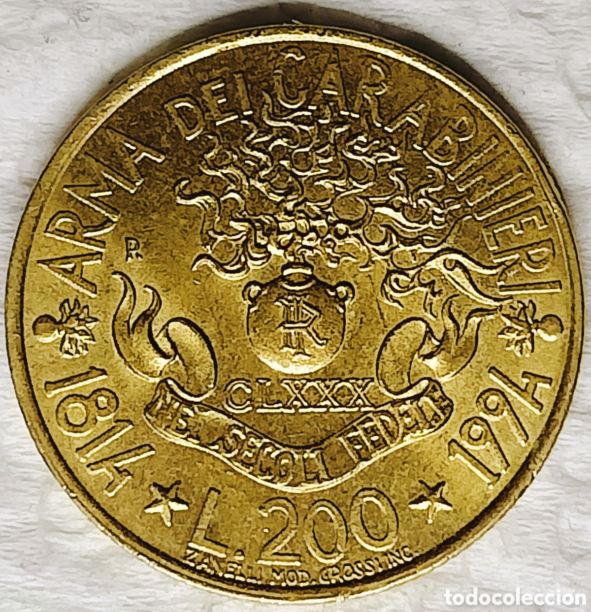 Monedas antiguas de Europa: Moneda Italia (1994) acu&ntilde;aci&oacute;n profunda