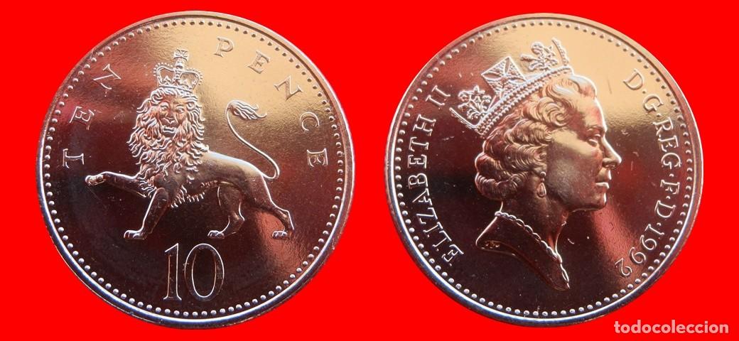 Monedas antiguas de Europa: 10 PENIQUES PENCE 1992 PEQUE&Ntilde;A SIN CIRCULAR PROCEDENTE DE BLISTER INGLATERRA REINO UNIDO-10688SC