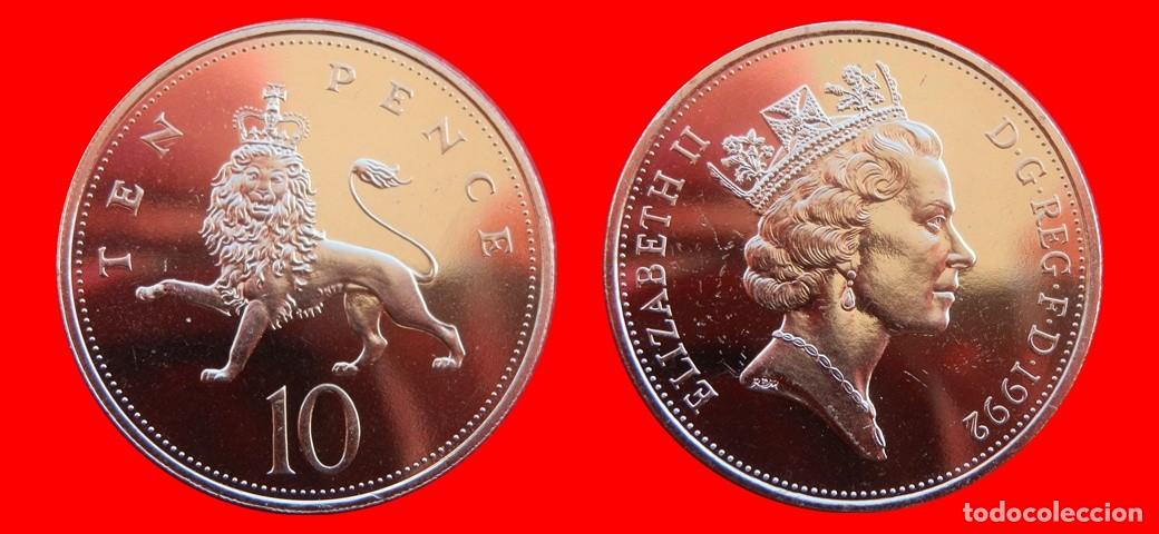 Monedas antiguas de Europa: 10 PENIQUES PENCE 1992 GRANDE SIN CIRCULAR PROCEDENTE DE BLISTER INGLATERRA REINO UNIDO-10689SC