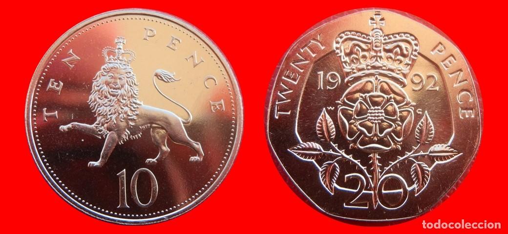 Monedas antiguas de Europa: 20 PENIQUES PENCE 1992 SIN CIRCULAR PROCEDENTE DE BLISTER INGLATERRA REINO UNIDO-10691SC