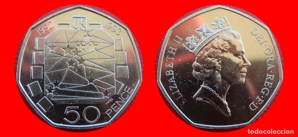 Monedas antiguas de Europa: 50 PENIQUES PENCE 1992-1993 EUROPA SIN CIRCULAR PROCEDENTE DE BLISTER INGLATERRA REINO UNIDO-10693SC
