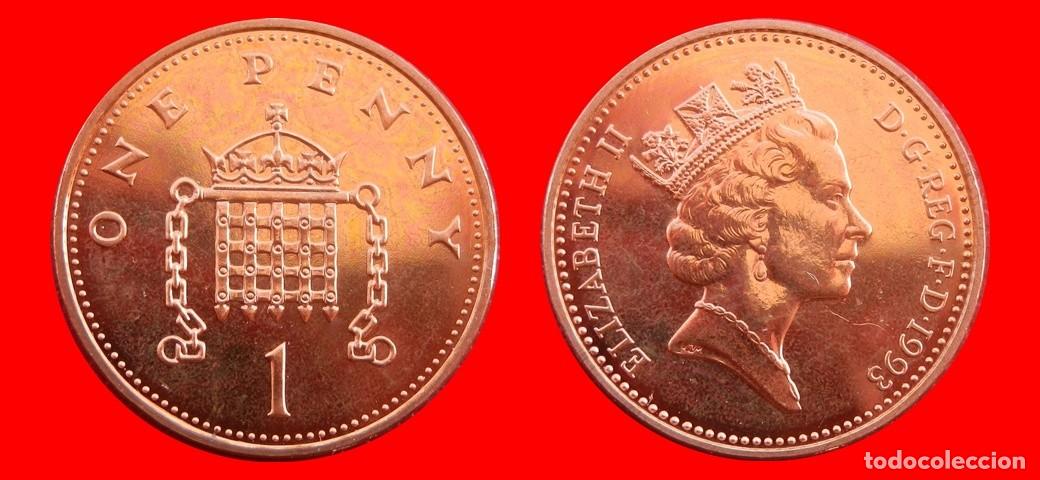Monedas antiguas de Europa: 1 PENIQUE PENNY 1993 SIN CIRCULAR PROCEDENTE DE BLISTER INGLATERRA REINO UNIDO-10695SC