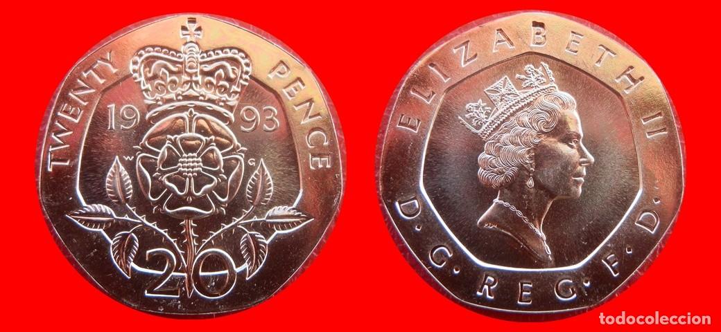 Monedas antiguas de Europa: 20 PENIQUE PENCE 1993 SIN CIRCULAR PROCEDENTE DE BLISTER INGLATERRA REINO UNIDO-10699SC