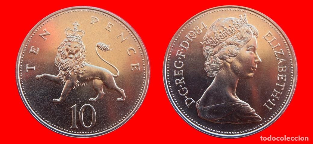 Monedas antiguas de Europa: 10 PENIQUES PENCE 1984 SIN CIRCULAR PROCEDENTE DE BLISTER INGLATERRA REINO UNIDO-10702SC