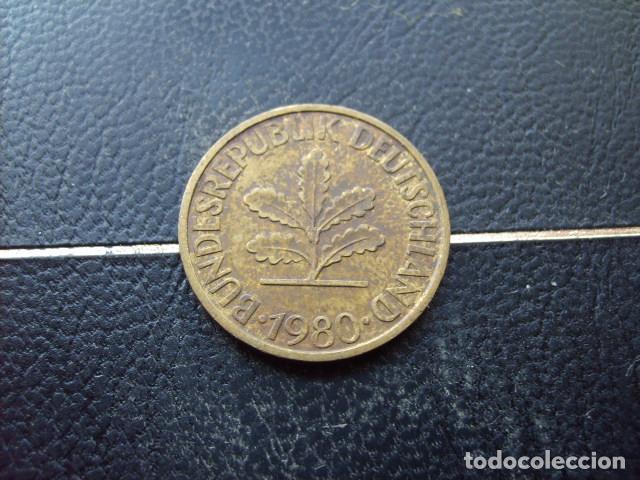 Monedas antiguas de Europa: ALEMANIA ( REP. FEDERAL ) 10 FENNIG 1980 F