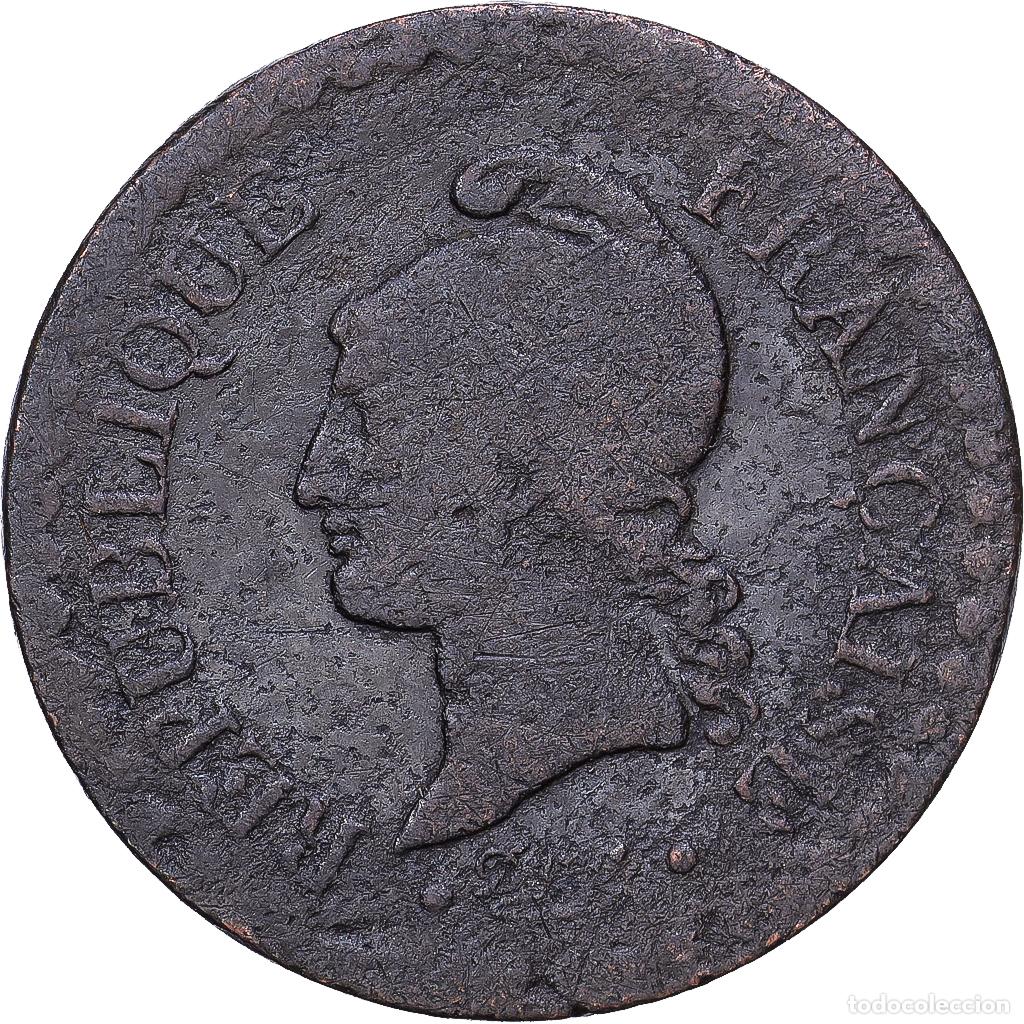 Monedas antiguas de Europa: [#1168290] Francia, Centime, Dupr&eacute;, 1848, Paris, Bronce, BC+, Gadoury:84, KM:754