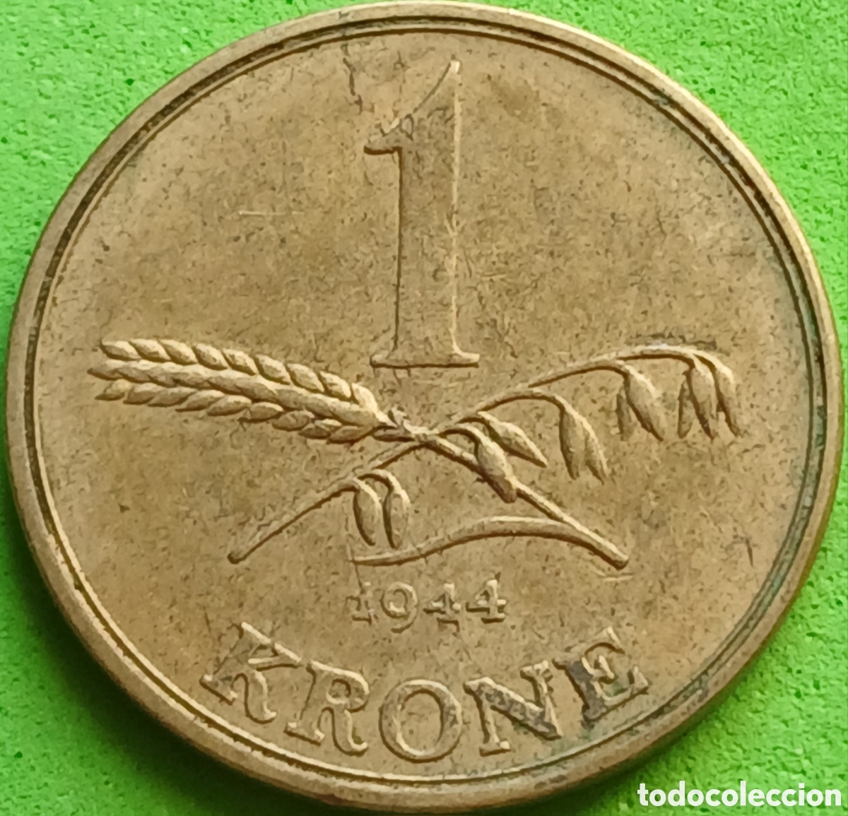 Monedas antiguas de Europa: Dinamarca 1 corona 1944 km#835