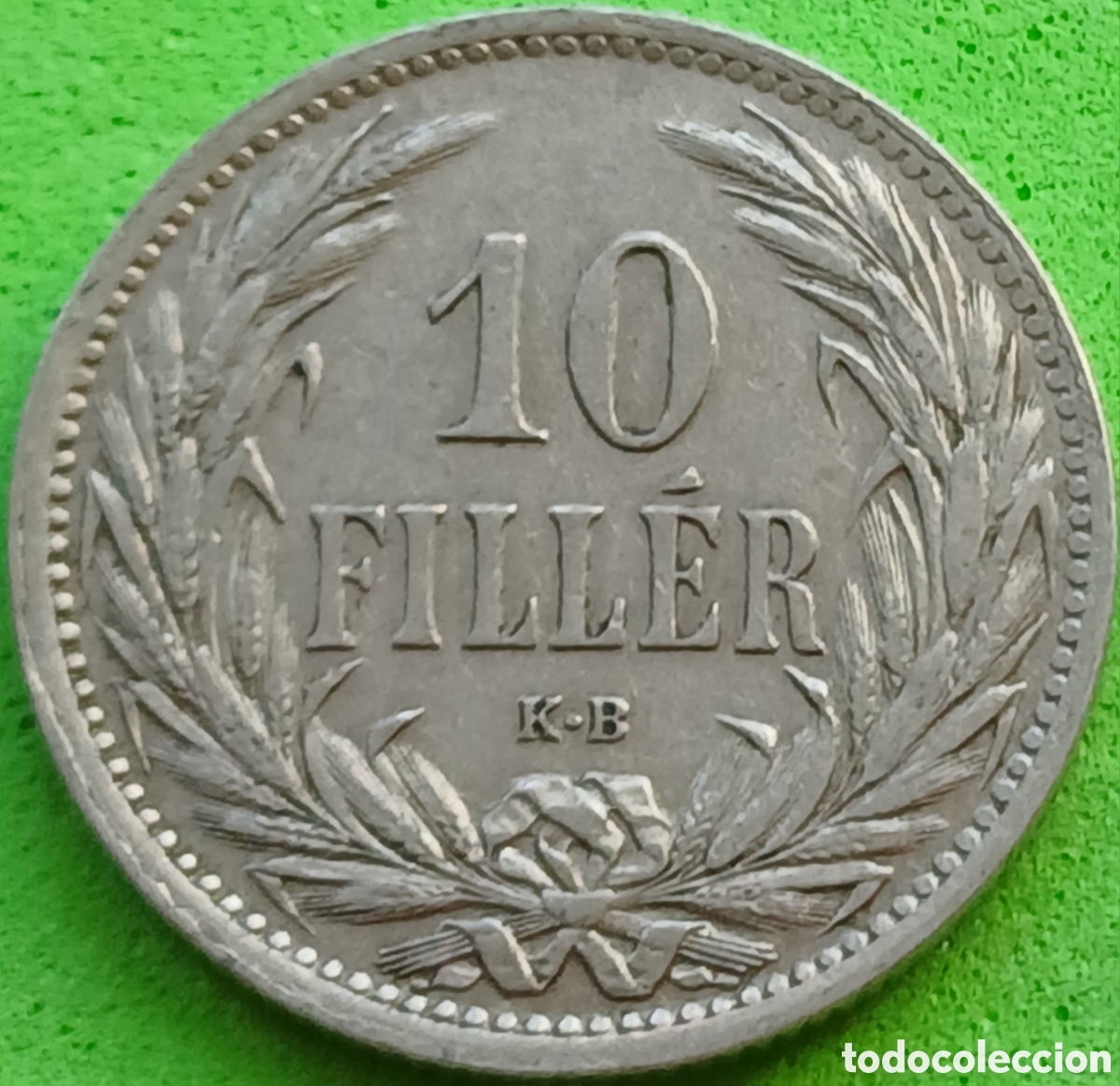 Monedas antiguas de Europa: Hungr&iacute;a 10 filler 1908 km#482
