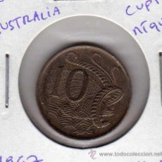 Monedas antiguas de Oceanía: MONEDA CUPRO NÍQUEL 10 CENTS AUSTRALIA AÑO 1967 MBC -. Lote 24773918