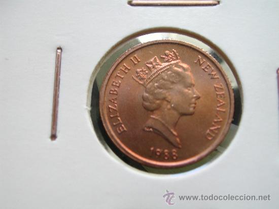 Monedas antiguas de Ocean&iacute;a: NUEVA ZELANDA 1 CENT 1988 - Foto 1