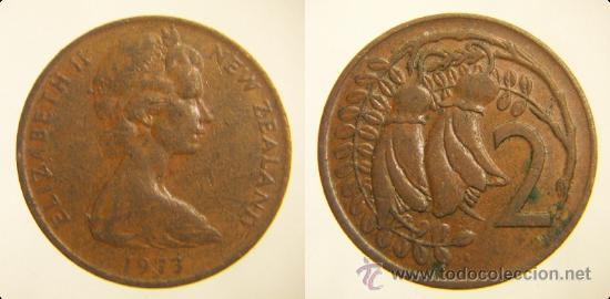 Monedas antiguas de Ocean&iacute;a: NUEVA ZELANDA 2 CENT 1973 - Foto 1