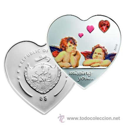 Monedas antiguas de Ocean&iacute;a: PALAU 5 DOLARES 2009 MISSING YOU - Foto 1