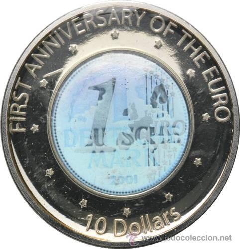 Monedas antiguas de Ocean&iacute;a: NAURU 10 DOLARES 2003 - Foto 1