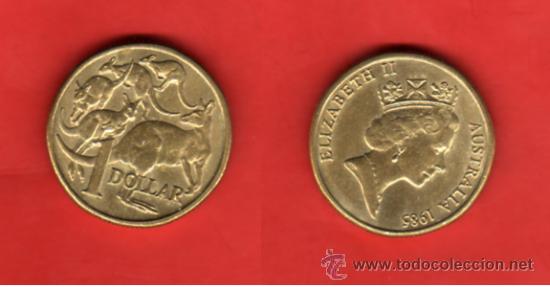 Monedas antiguas de Ocean&iacute;a: AUSTRALIA  1$  1985, CANGUROS