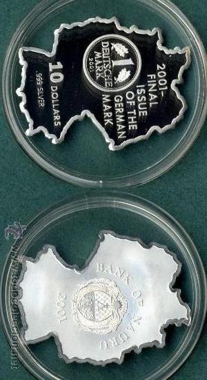 Monedas antiguas de Ocean&iacute;a: NAURU 10 DOLARES 2001 - Foto 1