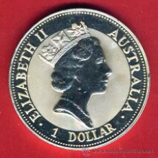 Monedas antiguas de Oceanía: MONEDA AUSTRALIA , 1 DOLAR DOLLAR PLATA PURA , 1 ONZA , KOOKABURRA 1992 PROOF, ,ORIGINAL ,Z13