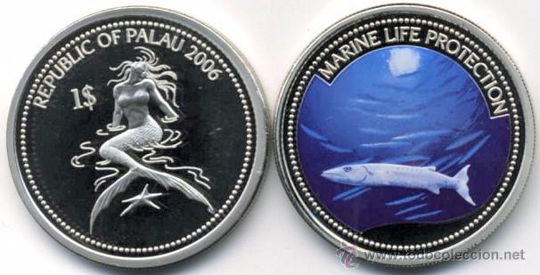 Monedas antiguas de Ocean&iacute;a: PALAU 1 DOLAR 2006 BARRACUDA - Foto 1