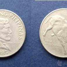 Monedas antiguas de Oceanía: MONEDA DE FILIPINAS 1 PISO JOSÉ RIZAL / ANOA MINDORENSIS 1985. Lote 53245117