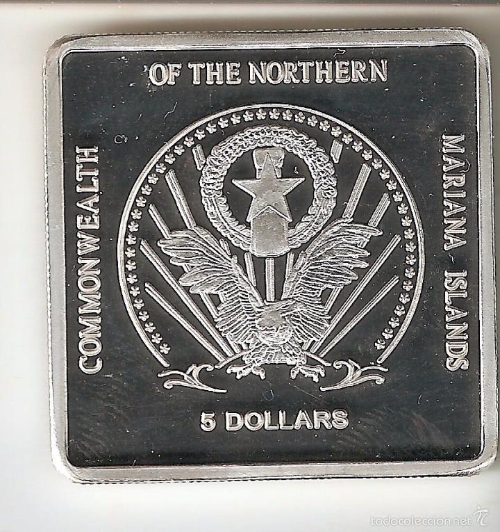 Monedas antiguas de Ocean&iacute;a: ISLAS MARIANAS 5 DOLARES 2005 - Foto 2