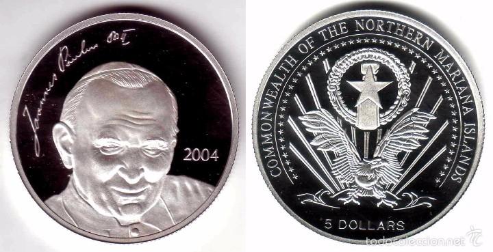 Monedas antiguas de Ocean&iacute;a: ISLAS MARIANAS 5 DOLARES 2004 - Foto 1