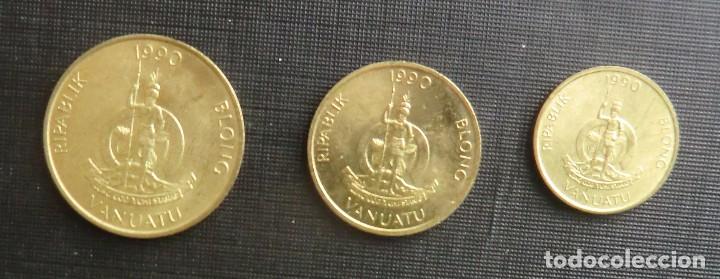 Monedas antiguas de Ocean&iacute;a: ESPL&Eacute;NDIDA SERIE SIN CIRCULAR DE VANUATU - Foto 2