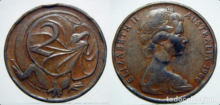 Monedas antiguas de Ocean&iacute;a: MONEDA DE AUSTRALIA 2 CENT 1966 - Foto 1