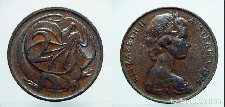 Monedas antiguas de Ocean&iacute;a: MONEDA DE AUSTRALIA 2 CENT 1974 - Foto 1