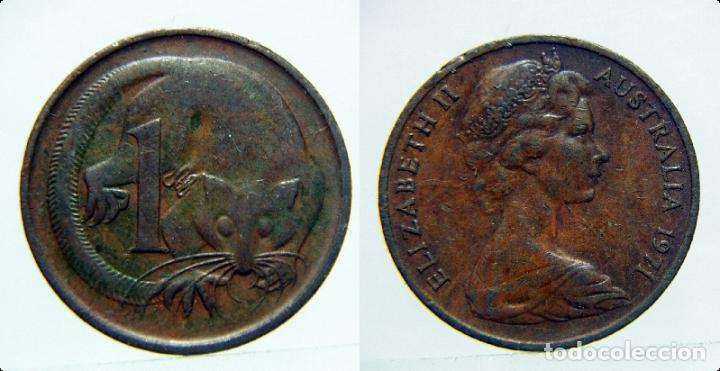 Monedas antiguas de Ocean&iacute;a: MONEDA DE AUSTRALIA 1 CENT 1971 - Foto 1