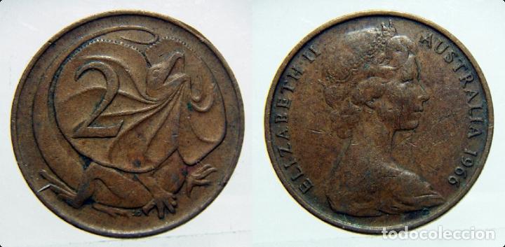 Monedas antiguas de Ocean&iacute;a: MONEDA DE AUSTRALIA 2 CENTS 1966 - Foto 1