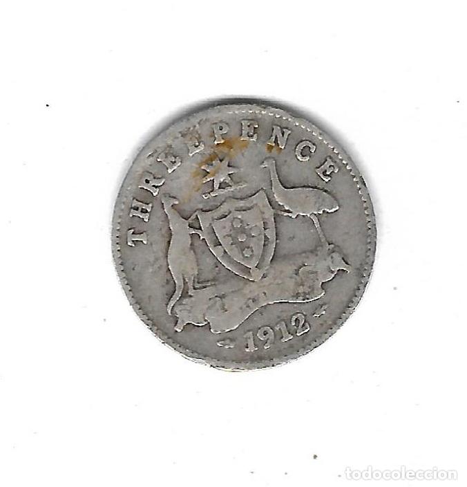 Monedas antiguas de Ocean&iacute;a: MONEDA. AUSTRALIA. 3 PENCE. 1912 - Foto 2