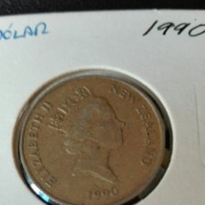 Monedas antiguas de Oceanía: MONEDA UN DÓLAR NUEVA ZELANDA 1990. Lote 89299387