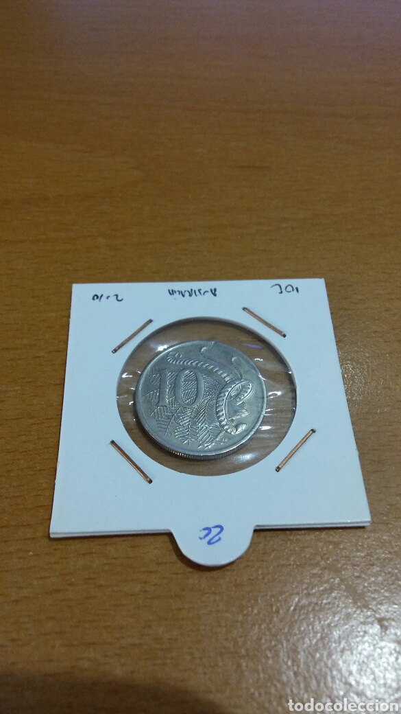 Monedas antiguas de Ocean&iacute;a: Moneda de Australia 10 c&eacute;ntimo a&ntilde;o 2010 - Foto 2
