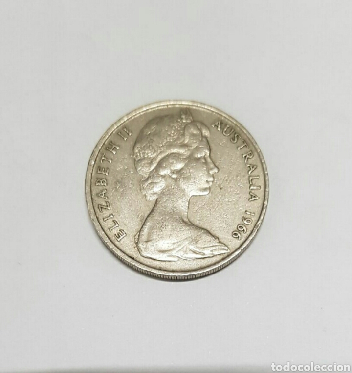 Monedas antiguas de Ocean&iacute;a: Moneda Australia 20 c&eacute;ntimos 1966 # - Foto 1