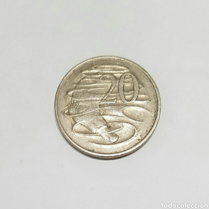 Monedas antiguas de Ocean&iacute;a: Moneda Australia 20 c&eacute;ntimos 1966 # - Foto 2
