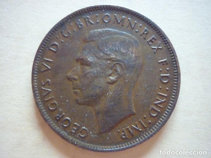 Monedas antiguas de Ocean&iacute;a: AUSTRALIA, ONE PENNY 1948 - Foto 1