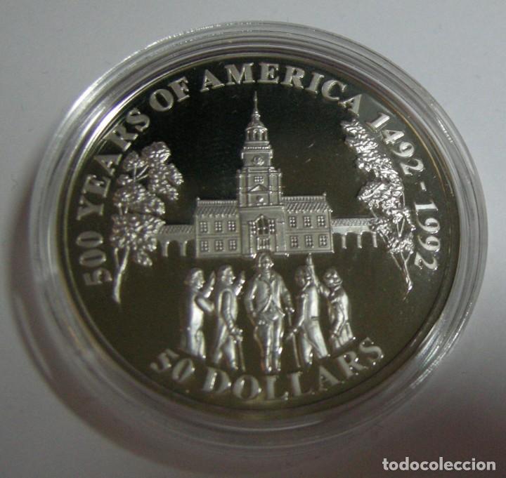 Monedas antiguas de Ocean&iacute;a: COOK IS. 50 DOLARES 1992 - Foto 1