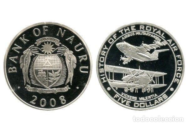 Monedas antiguas de Ocean&iacute;a: NAURU 5 DOLARES 2008 - Foto 1