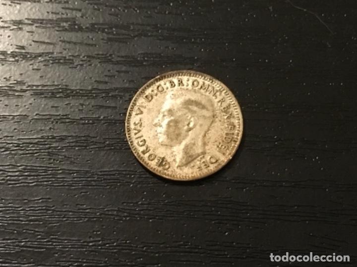 Monedas antiguas de Ocean&iacute;a: Moneda three pence Australia 1950 - Foto 2