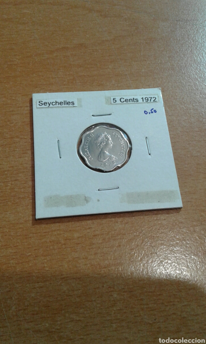 Monedas antiguas de Ocean&iacute;a: Seychelles 5 cent 1972 - Foto 1