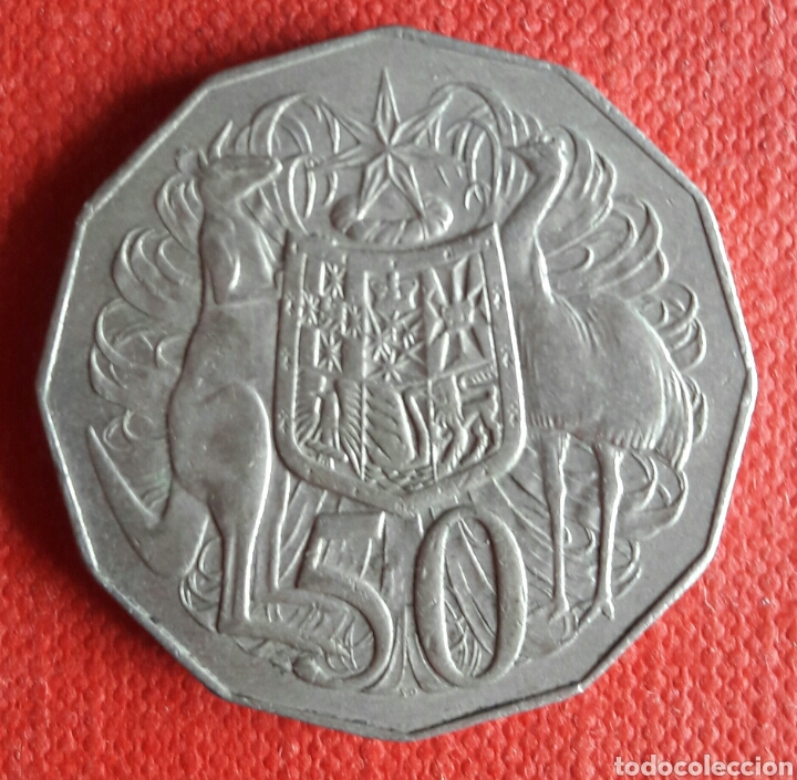 Monedas antiguas de Ocean&iacute;a: Moneda de 50 cts de Australia - Foto 2