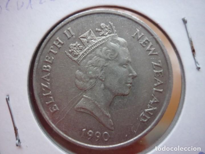 Monedas antiguas de Ocean&iacute;a: NUEVA ZELANDA, 20 CENTAVOS 1990 - Foto 1