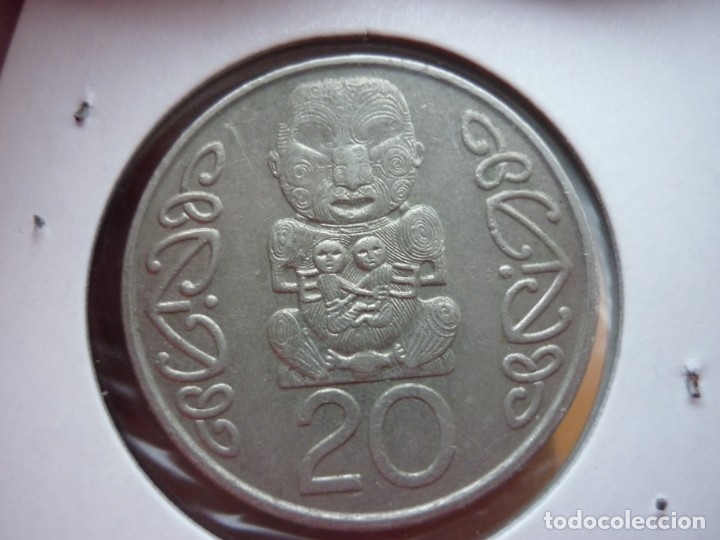 Monedas antiguas de Ocean&iacute;a: NUEVA ZELANDA, 20 CENTAVOS 1990 - Foto 2