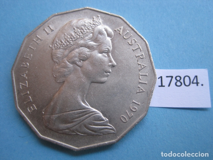 Monedas antiguas de Ocean&iacute;a: Australia 50 centimos 1970 - Foto 2