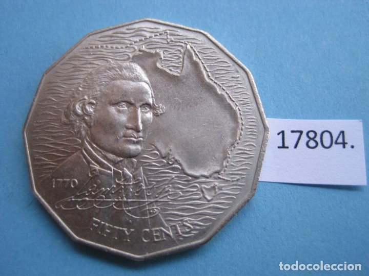 Monedas antiguas de Ocean&iacute;a: Australia 50 centimos 1970 - Foto 1