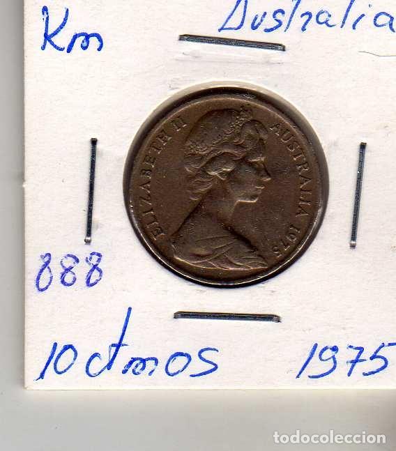 Monedas antiguas de Ocean&iacute;a: AUSTRALIA 10 CENTAVOS 1975 - Foto 1