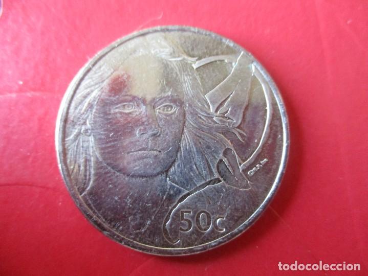 Monedas antiguas de Ocean&iacute;a: Nueva Zelanda. moneda de 50 centavos 2003 - Foto 1