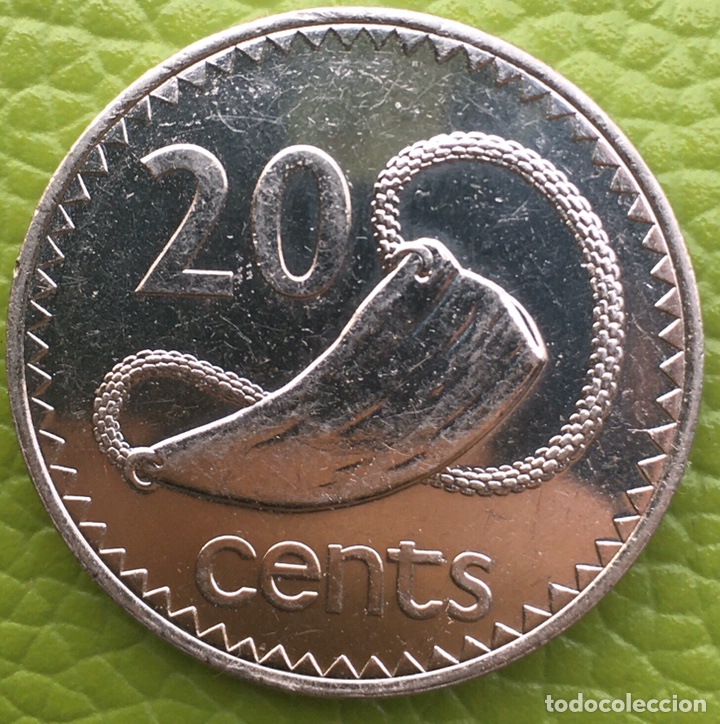 Monedas antiguas de Ocean&iacute;a: FIJI.20 C&Eacute;NTIMOS.1990 - Foto 2